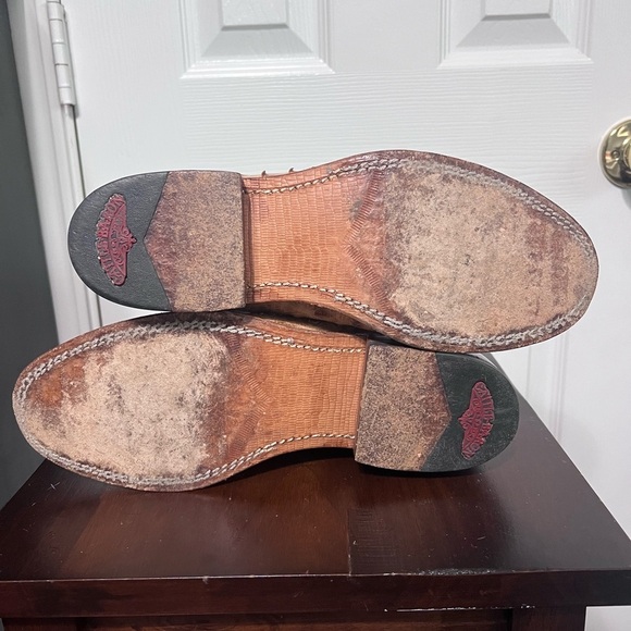 Double H Ostrich Full QuillTeal Cattle Baron Western Cowboy Boots Rodeo Sz 8 Men main image 4
